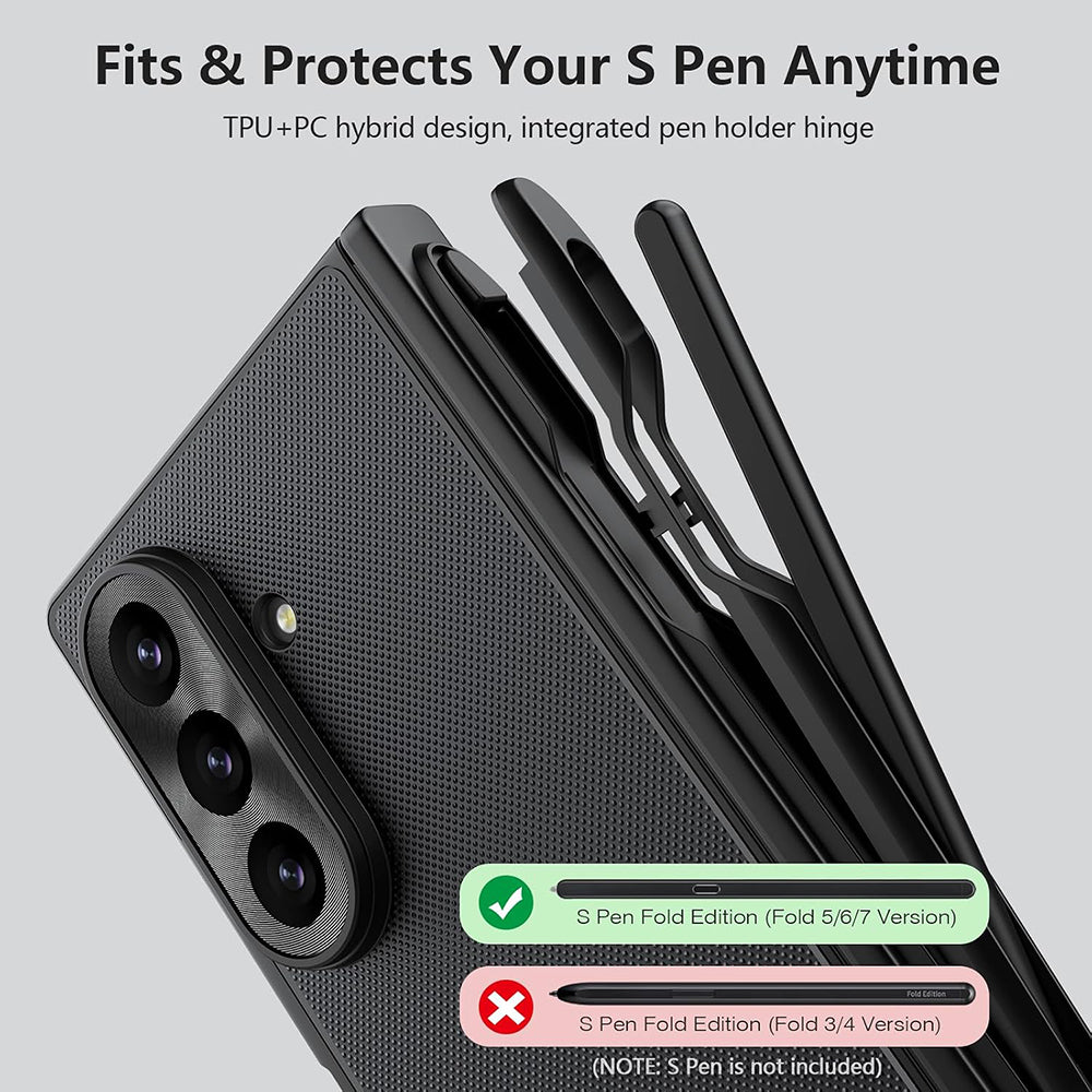 MagSafe pouzdro pro Samsung Galaxy Z Fold8 Ultra F976, Nillkin, Super Frosted Shield s držákem na pero, černé