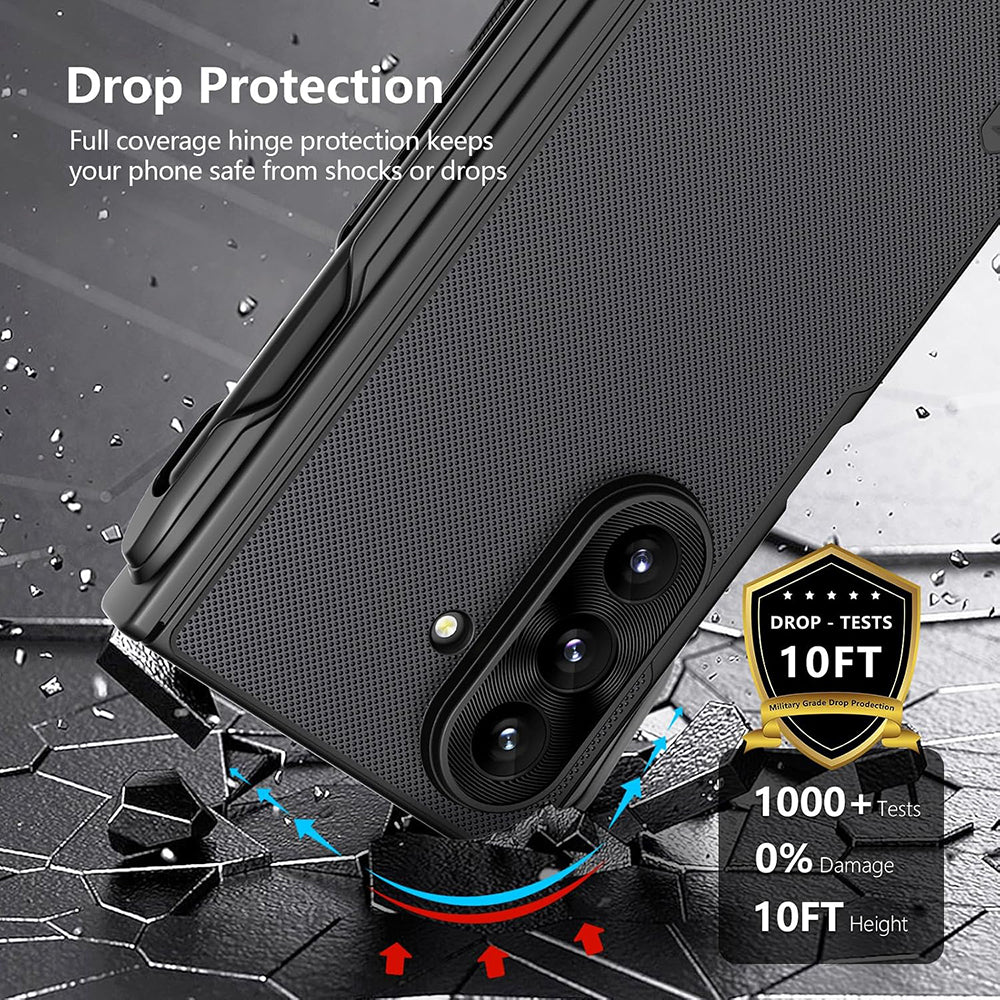 MagSafe pouzdro pro Samsung Galaxy Z Fold8 Ultra F976, Nillkin, Super Frosted Shield s držákem na pero, černé