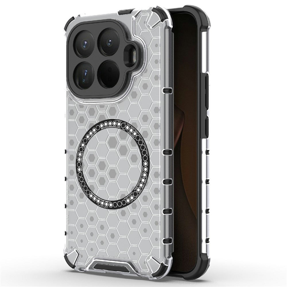 Pouzdro MagSafe pro Xiaomi 15T Pro, Techsuit, HoneyComb Shield, Bílá
