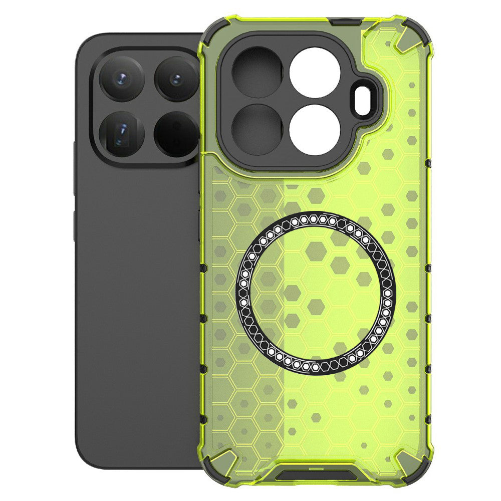 Pouzdro MagSafe pro Xiaomi 15T Pro, Techsuit, HoneyComb Shield, Zelená
