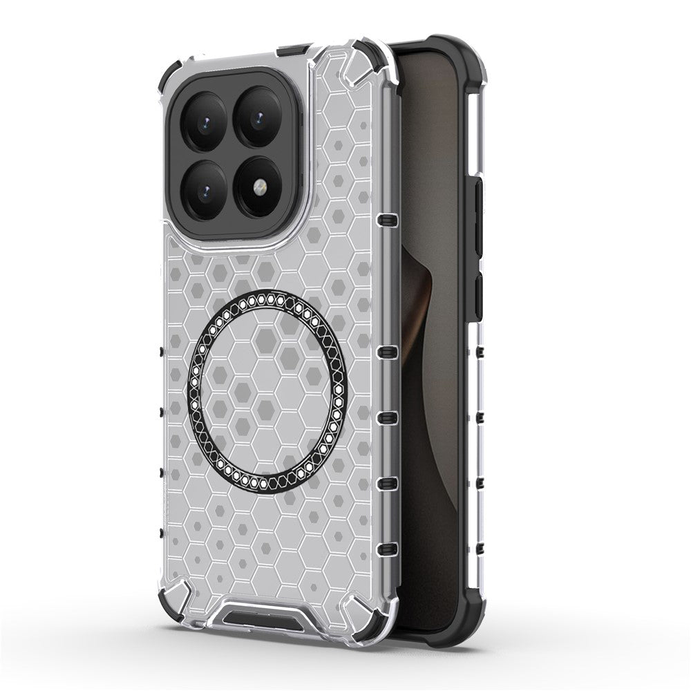 Pouzdro MagSafe pro Xiaomi 15T, Techsuit, HoneyComb Shield, Bílá