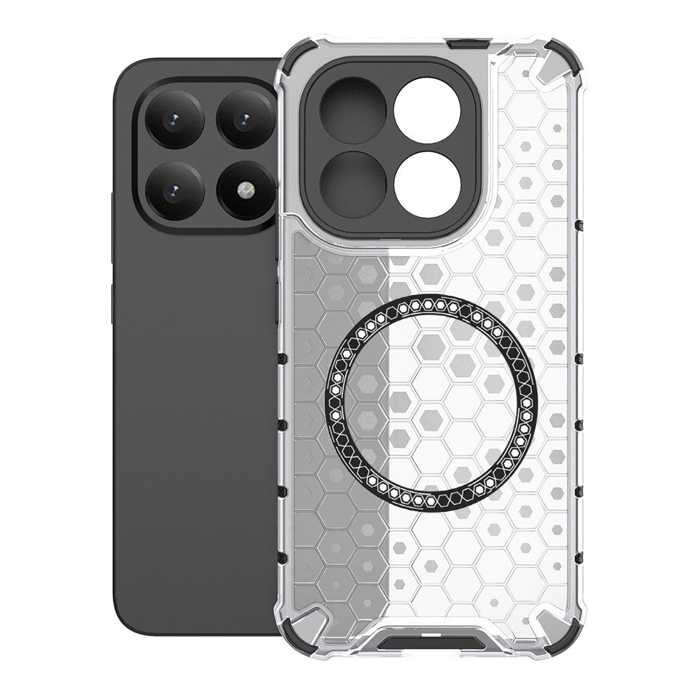 Pouzdro MagSafe pro Xiaomi 15T, Techsuit, HoneyComb Shield, Bílá