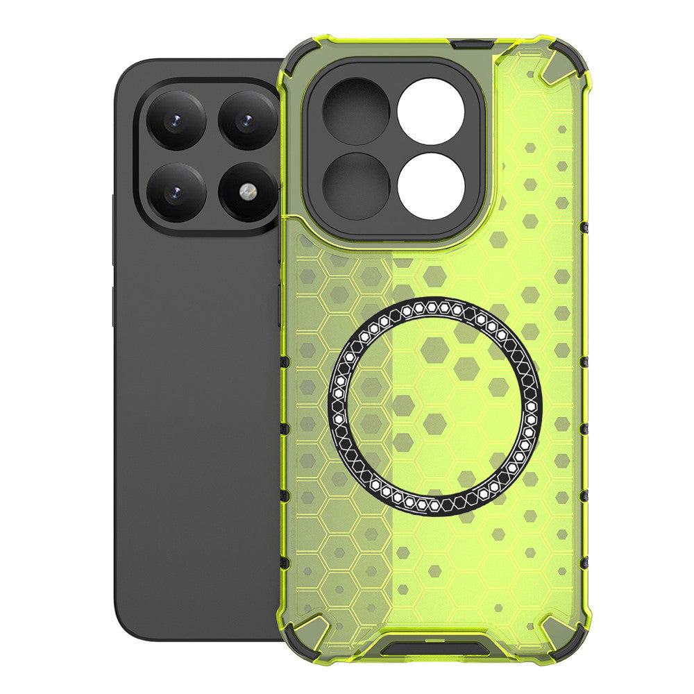 Pouzdro MagSafe pro Xiaomi 15T, Techsuit, HoneyComb Shield, Zelená