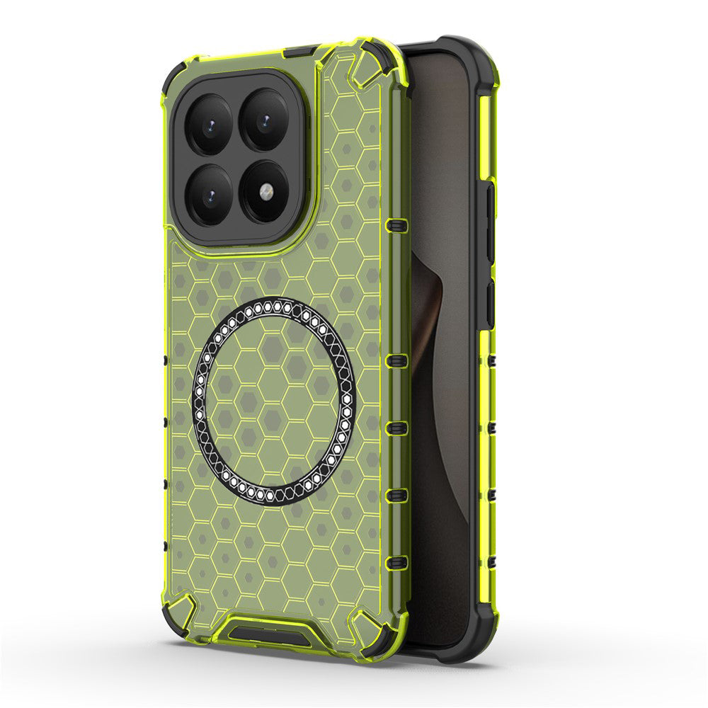 Pouzdro MagSafe pro Xiaomi 15T, Techsuit, HoneyComb Shield, Zelená