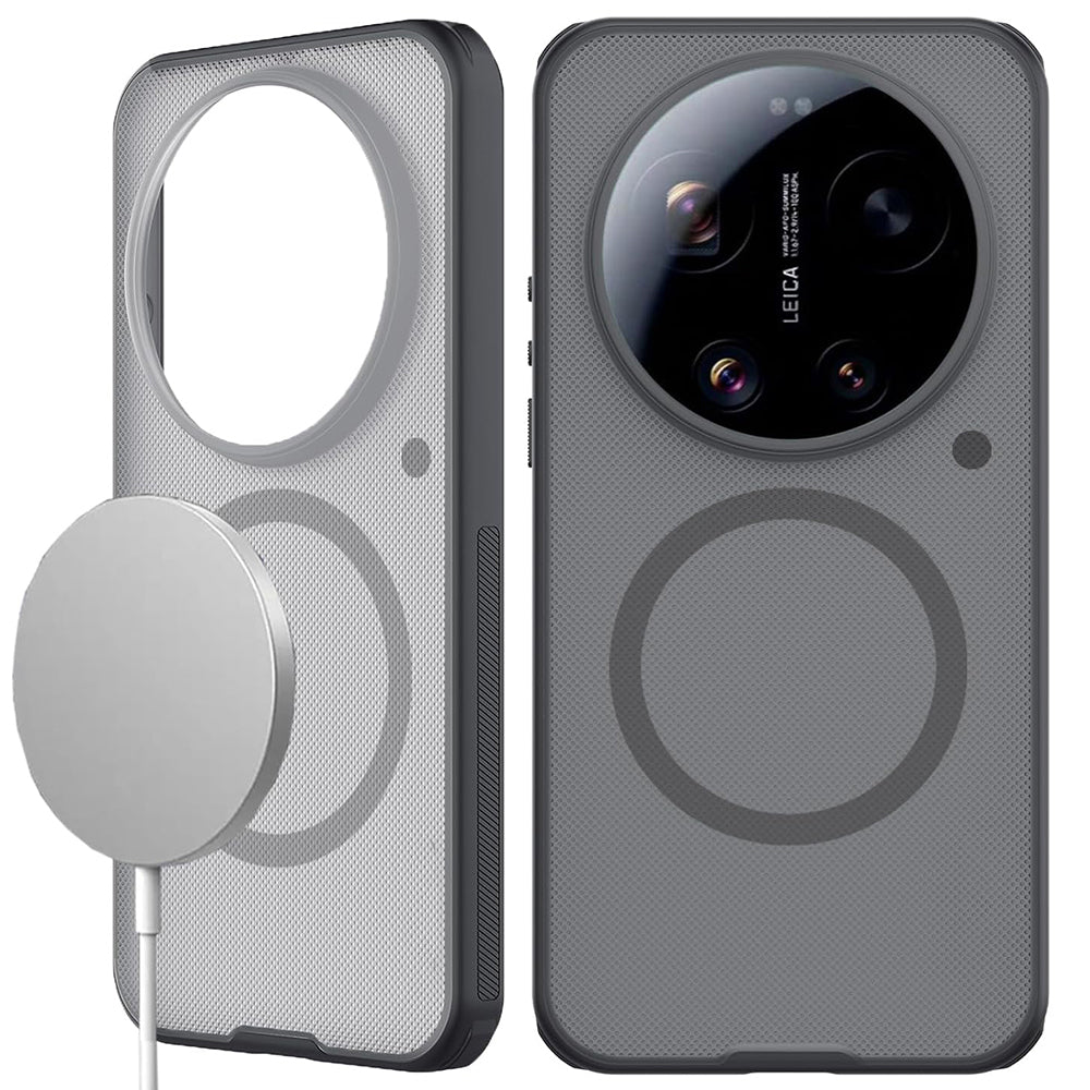 MagSafe pouzdro pro Xiaomi 17 Ultra, Nillkin, Super Shield Pro, Černé Průhledné Matné