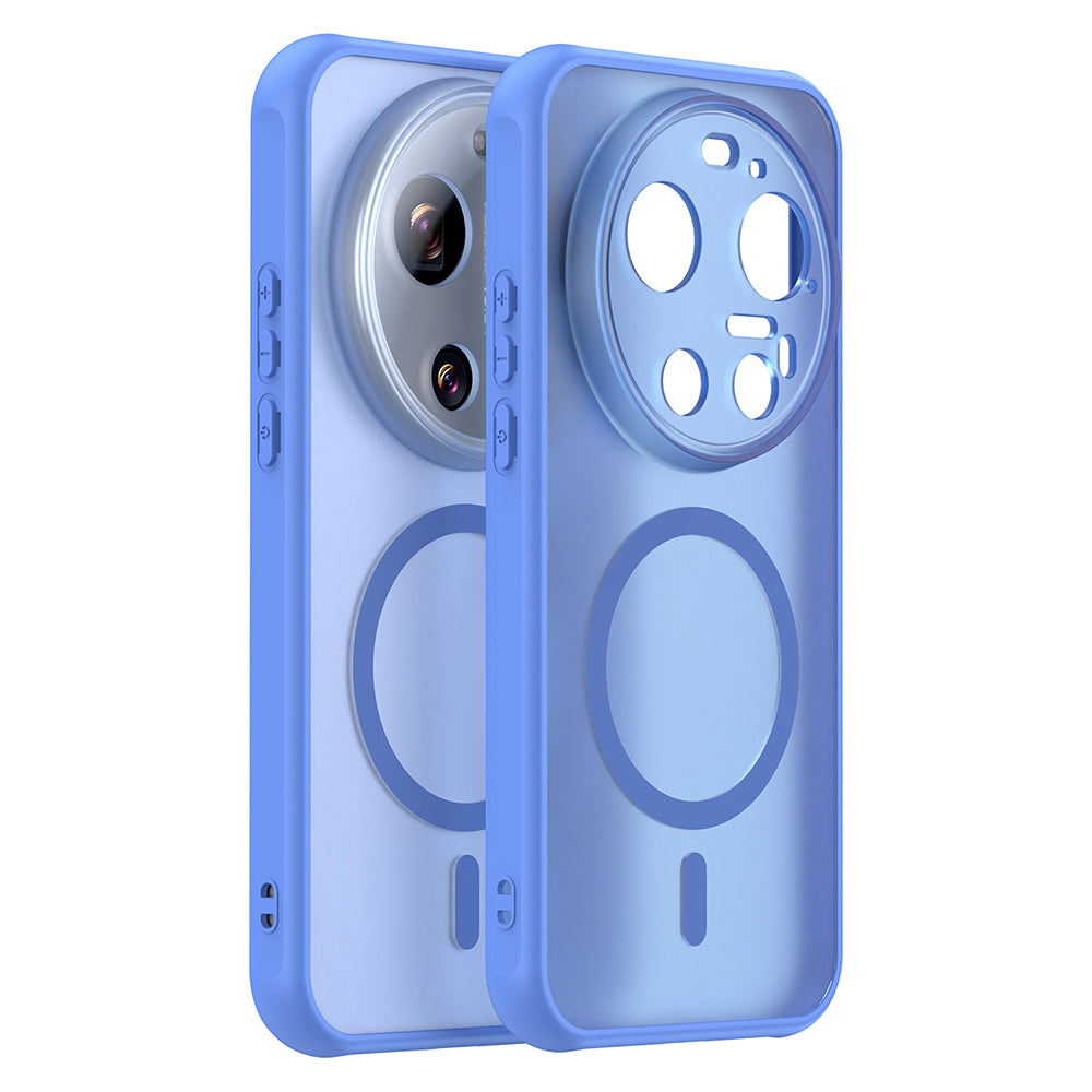 Pouzdro MagSafe pro Xiaomi 17 Ultra, Techsuit, HaloFrost II, Modrá