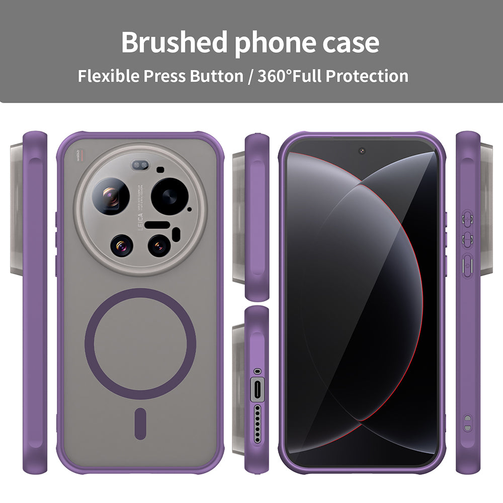 Pouzdro MagSafe pro Xiaomi 17 Ultra, Techsuit, HaloFrost II, Fialová