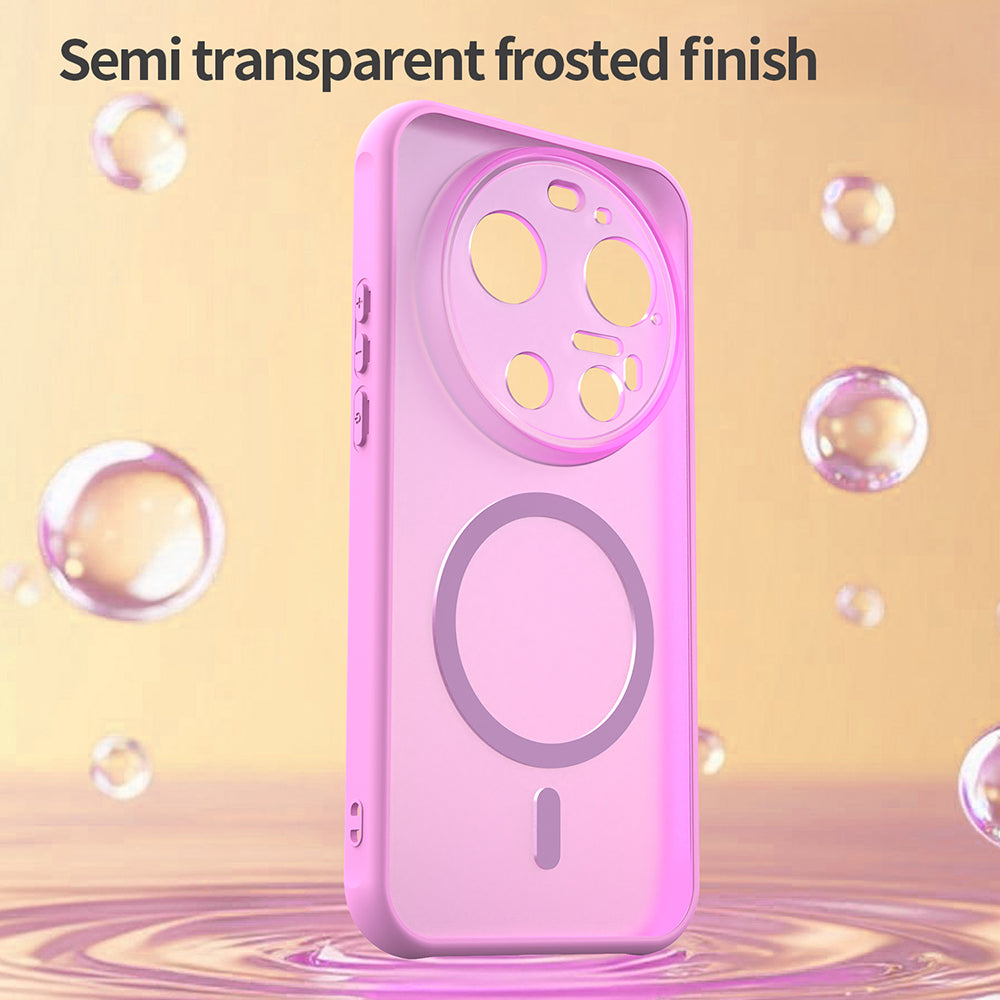 Pouzdro MagSafe pro Xiaomi 17 Ultra, Techsuit, HaloFrost II, Růžová