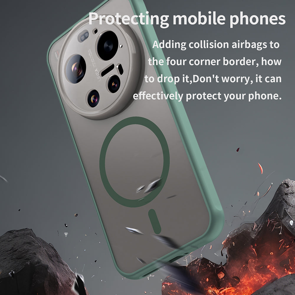 Pouzdro MagSafe pro Xiaomi 17 Ultra, Techsuit, HaloFrost II, Zelená