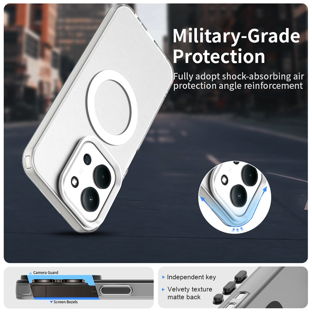 MagSafe pouzdro pro Xiaomi Poco C85 4G / Redmi 15C 5G / 15C 4G, Techsuit, CandyCase, bílé