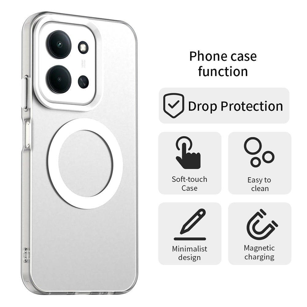 MagSafe pouzdro pro Xiaomi Poco C85 4G / Redmi 15C 5G / 15C 4G, Techsuit, CandyCase, bílé