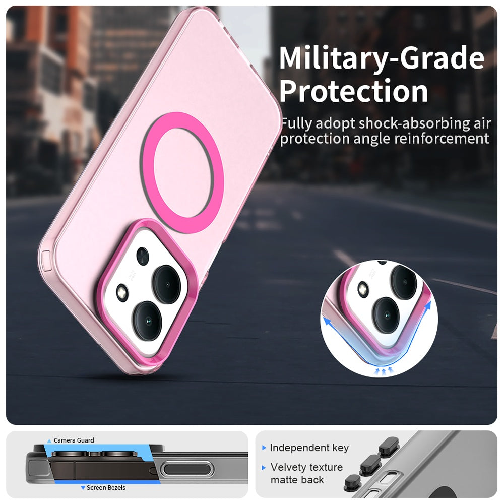 MagSafe pouzdro pro Xiaomi Poco C85 4G / Redmi 15C 5G / 15C 4G, Techsuit, CandyCase, růžové