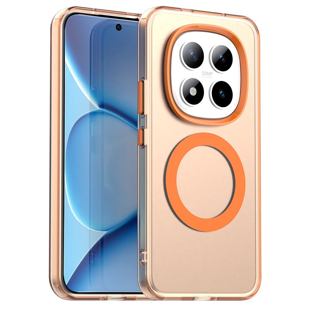 Pouzdro MagSafe pro Xiaomi Poco M8 Pro / Redmi Note 15 Pro+ 5G, Techsuit, CandyCase, Oranžové