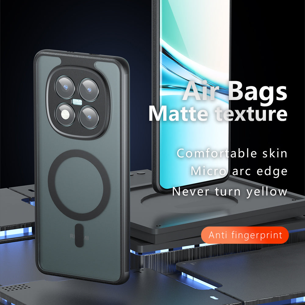 Pouzdro MagSafe pro Xiaomi Poco M8 Pro / Redmi Note 15 Pro+ 5G, Techsuit, PureFrost, Saténově černé
