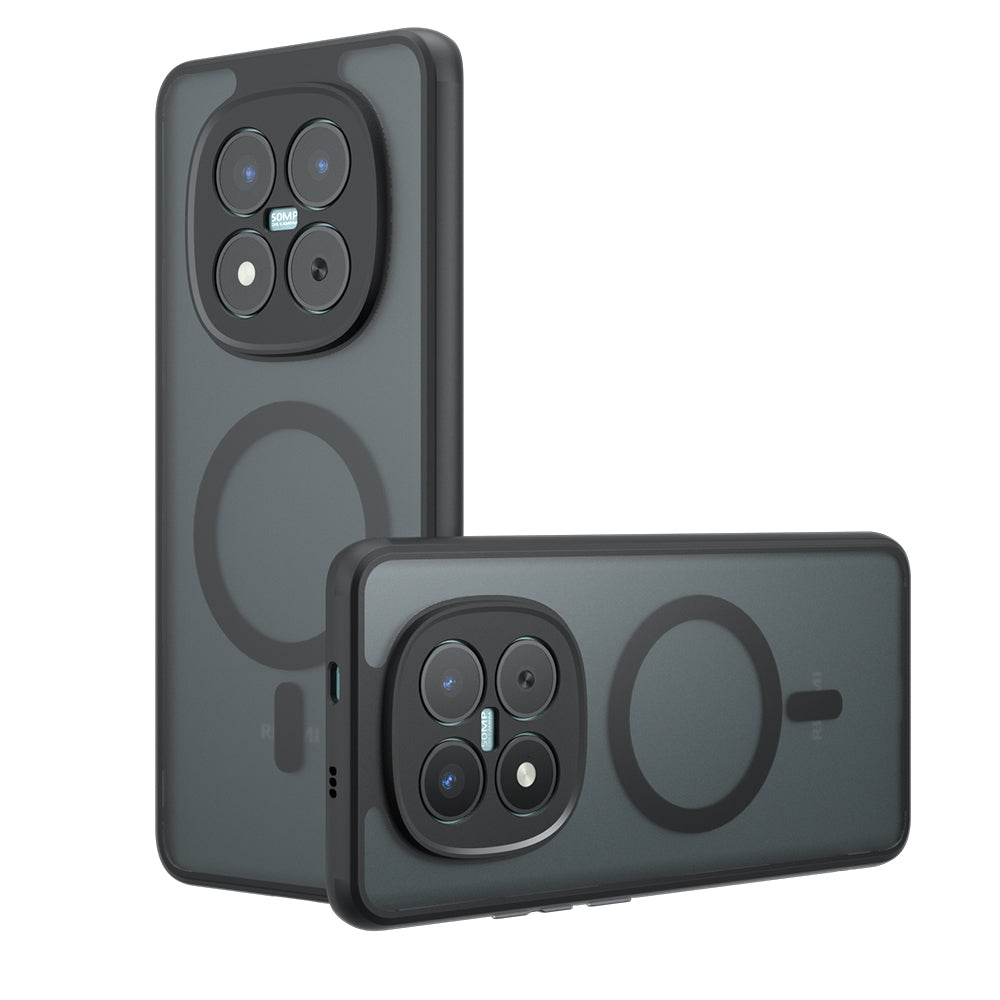 Pouzdro MagSafe pro Xiaomi Poco M8 Pro / Redmi Note 15 Pro+ 5G, Techsuit, PureFrost, Saténově černé