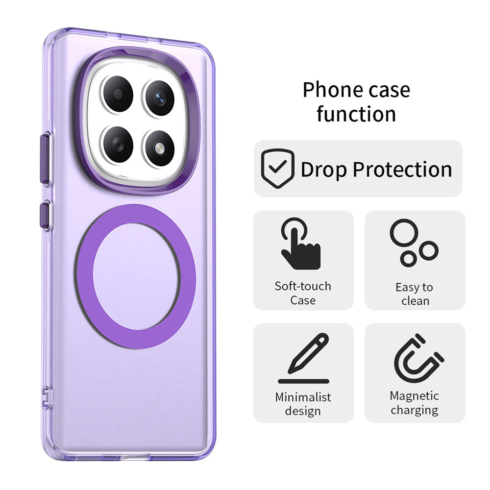 Pouzdro MagSafe pro Xiaomi Poco M8 / Redmi Note 15 5G / Note 15 4G, Techsuit, CandyCase, Fialové