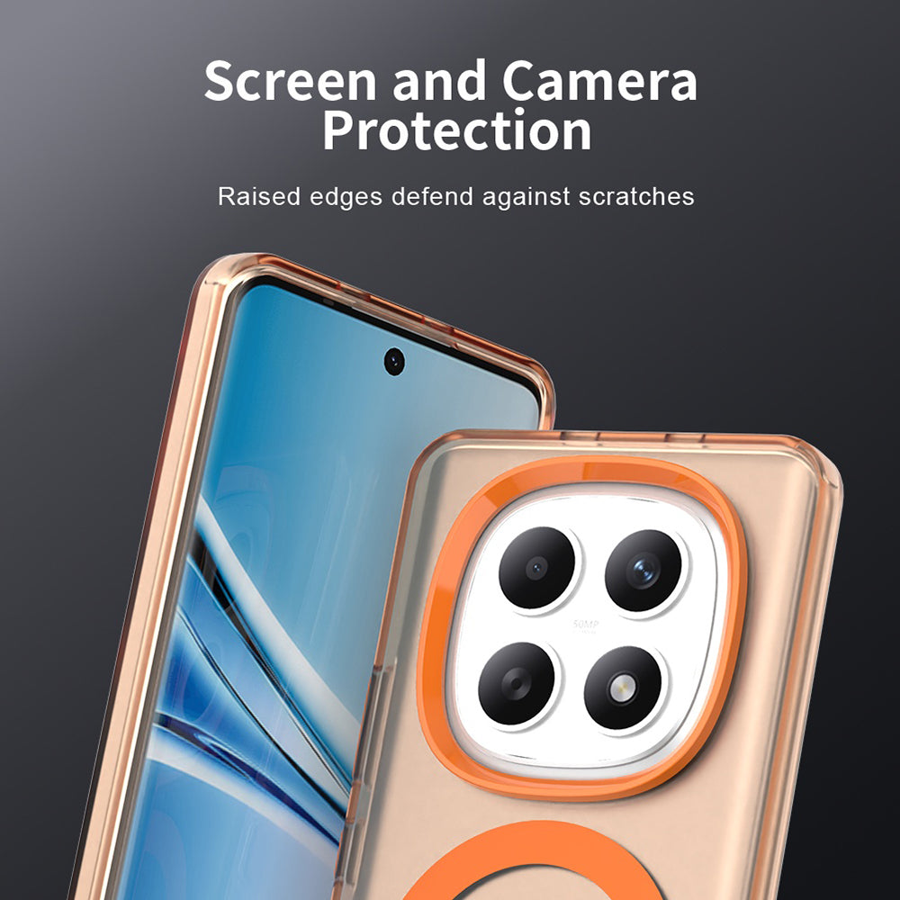 Pouzdro MagSafe pro Xiaomi Poco M8 / Redmi Note 15 5G / Note 15 4G, Techsuit, CandyCase, Oranžové