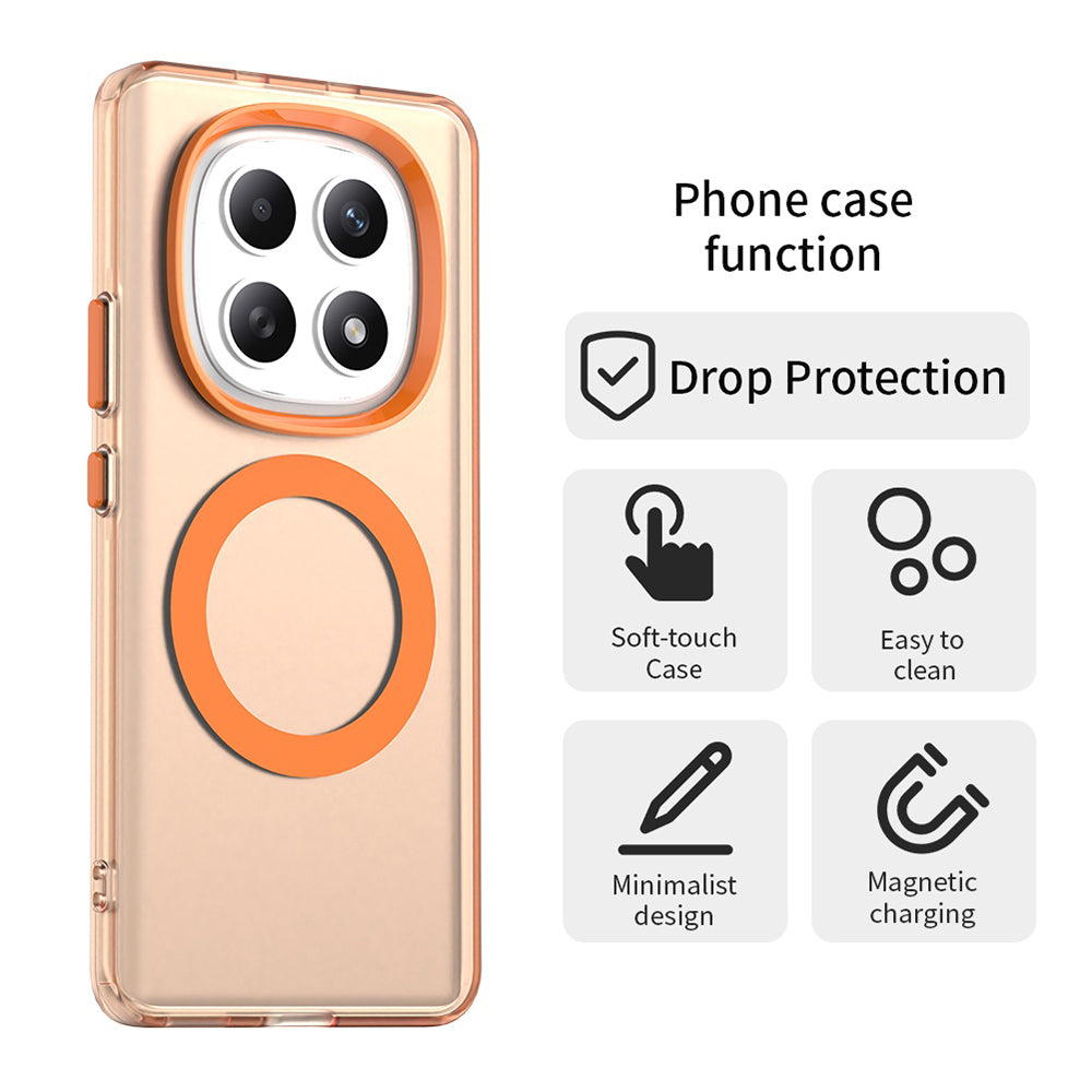 Pouzdro MagSafe pro Xiaomi Poco M8 / Redmi Note 15 5G / Note 15 4G, Techsuit, CandyCase, Oranžové