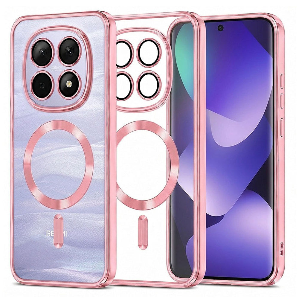 MagSafe pouzdro pro Xiaomi Poco M8 / Redmi Note 15 5G / Note 15 4G, Techsuit, Luxury Crystal, Růžové