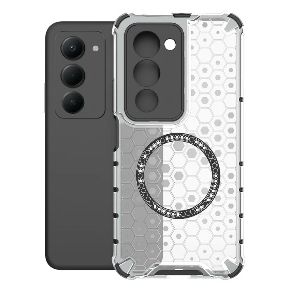 Pouzdro MagSafe pro Xiaomi Redmi 15 5G / 15 4G, Techsuit, HoneyComb Shield, Bílá