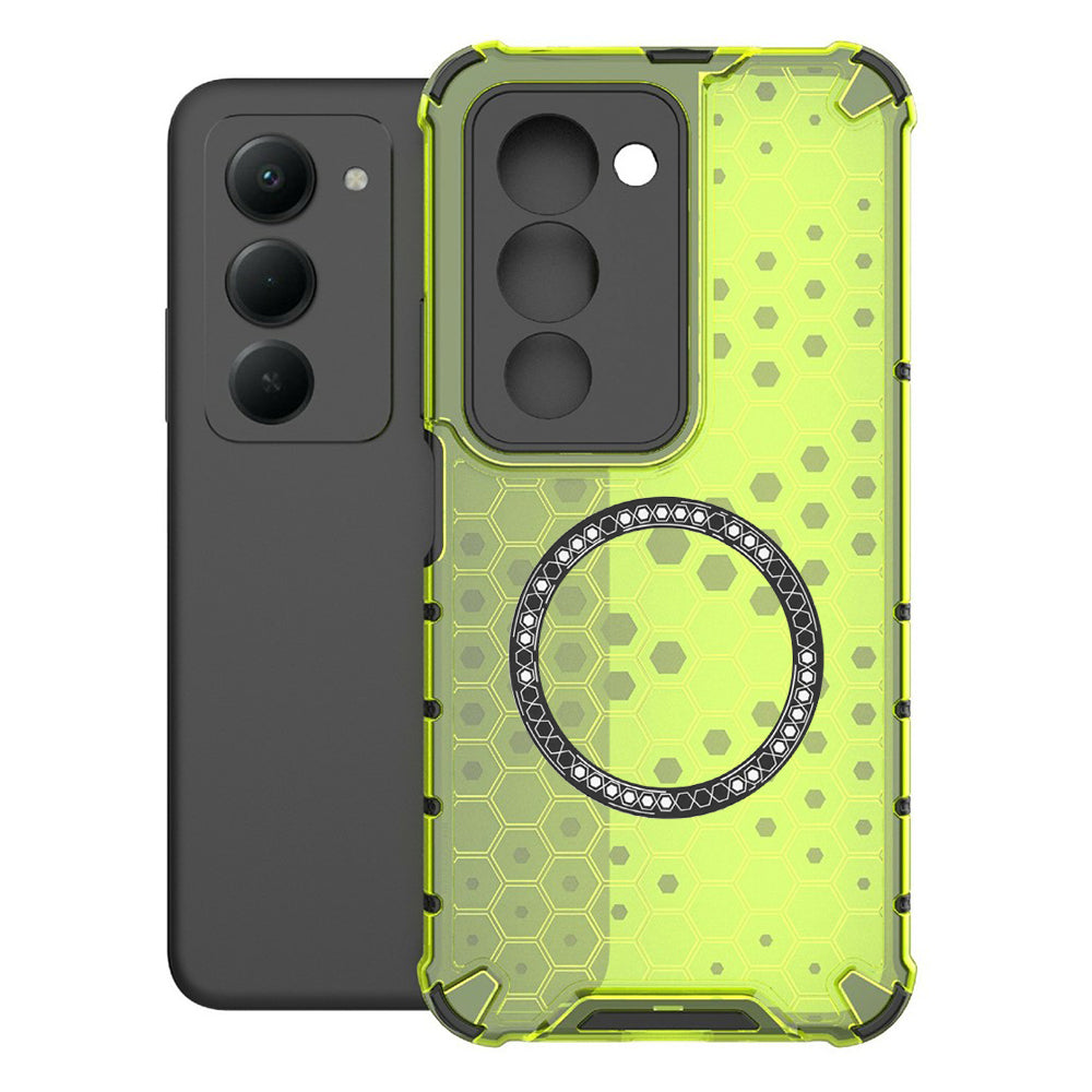 Pouzdro MagSafe pro Xiaomi Redmi 15 5G / 15 4G, Techsuit, HoneyComb Shield, Zelená