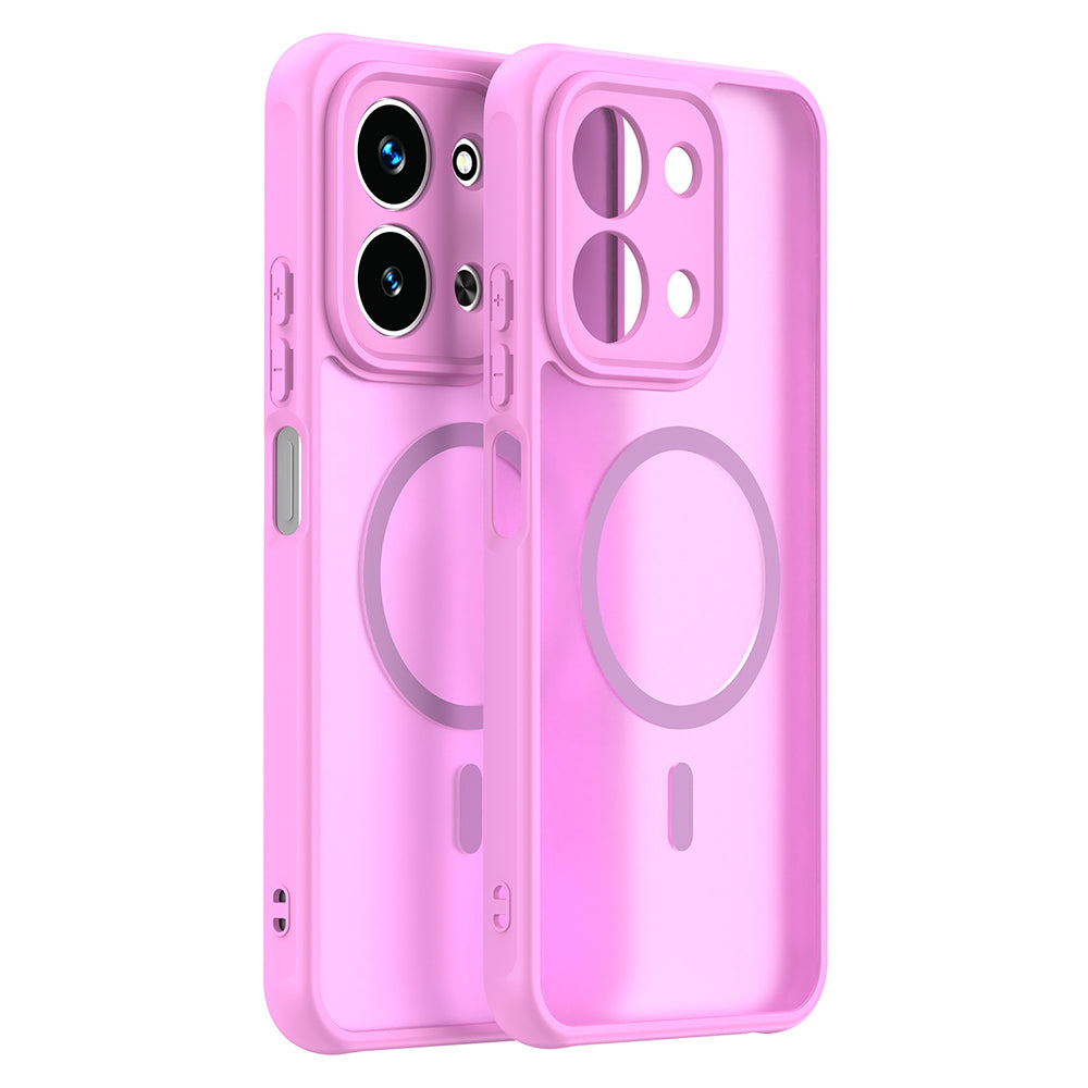 Pouzdro MagSafe pro Xiaomi Redmi 15C 5G / 15C 4G, Techsuit, HaloFrost II, Růžové