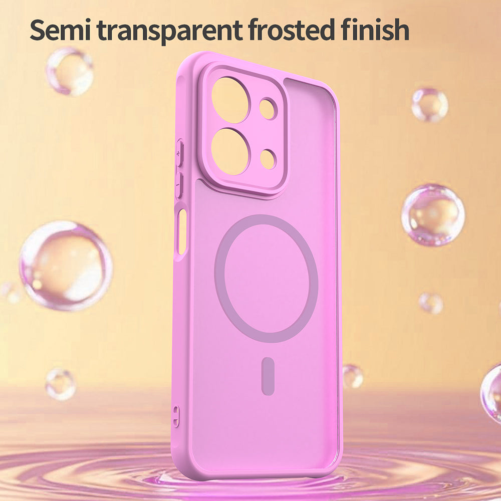 Pouzdro MagSafe pro Xiaomi Redmi 15C 5G / 15C 4G, Techsuit, HaloFrost II, Růžové