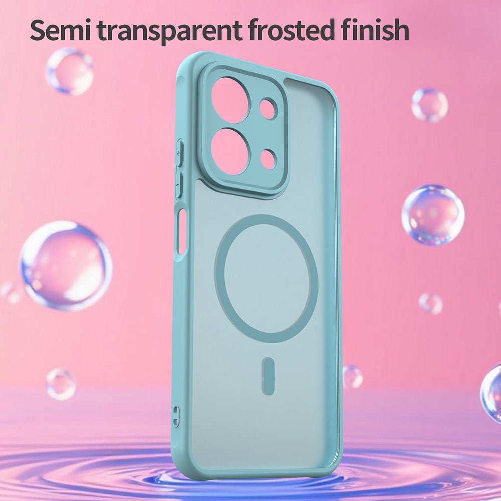 Pouzdro MagSafe pro Xiaomi Redmi 15C 5G / 15C 4G, Techsuit, HaloFrost II, Světle zelená