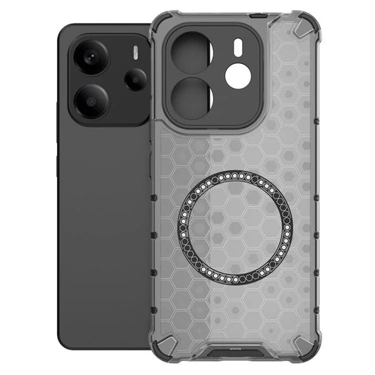 MagSafe Case for Xiaomi Redmi Note 14 5G, Techsuit, HoneyComb Shield, Black