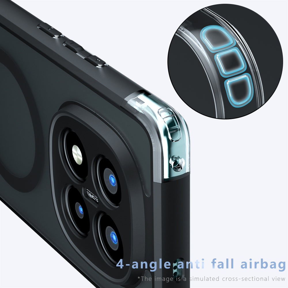 MagSafe pouzdro pro Xiaomi Redmi Note 14 Pro+ 5G, Techsuit, PureFrost, Černá saténová