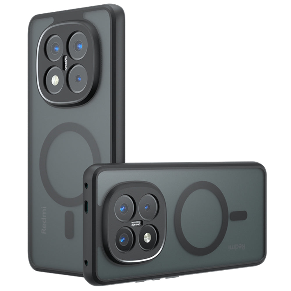 MagSafe pouzdro pro Xiaomi Redmi Note 14 Pro+ 5G, Techsuit, PureFrost, Černá saténová