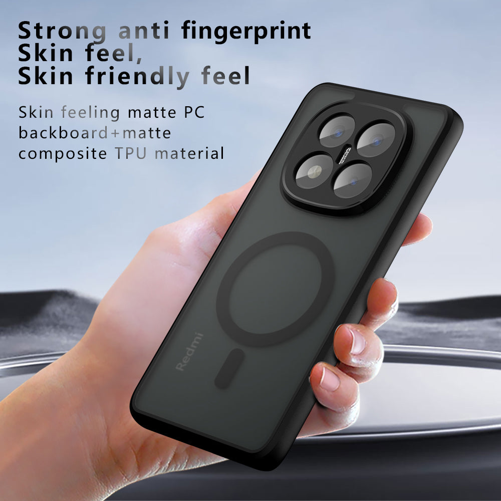 MagSafe pouzdro pro Xiaomi Redmi Note 14 Pro+ 5G, Techsuit, PureFrost, Černá saténová