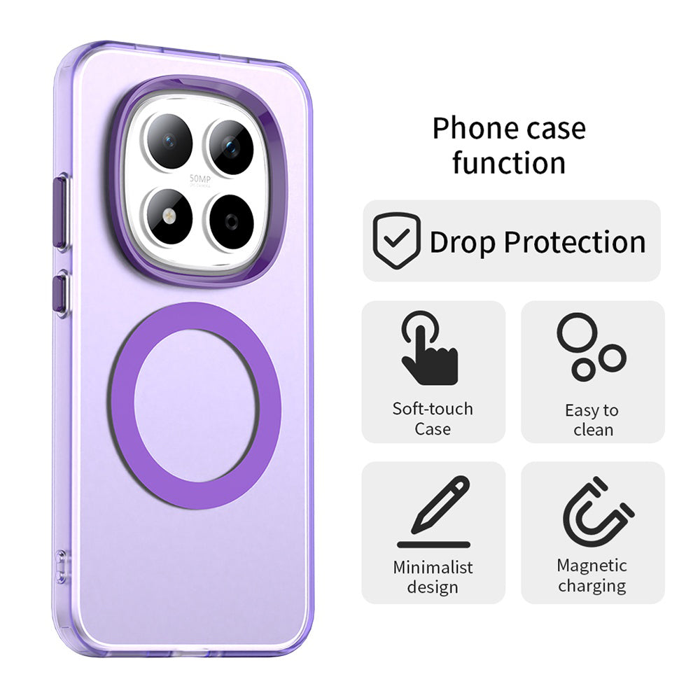 Pouzdro MagSafe pro Xiaomi Redmi Note 15 Pro 5G, Techsuit, CandyCase, Fialová