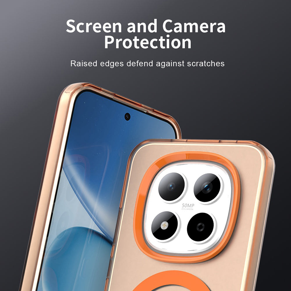 Pouzdro MagSafe pro Xiaomi Redmi Note 15 Pro 5G, Techsuit, CandyCase, Oranžové