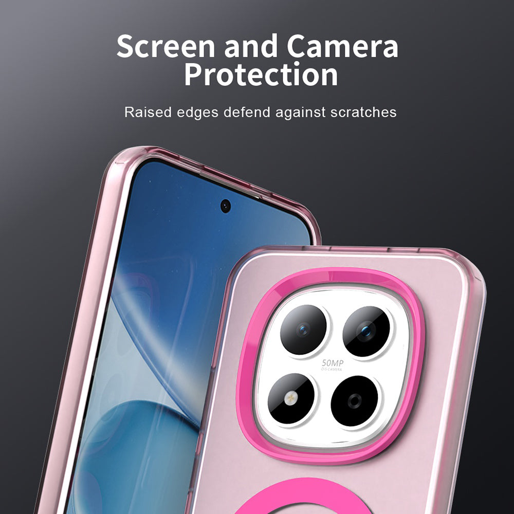 Pouzdro MagSafe pro Xiaomi Redmi Note 15 Pro 5G, Techsuit, CandyCase, Růžová