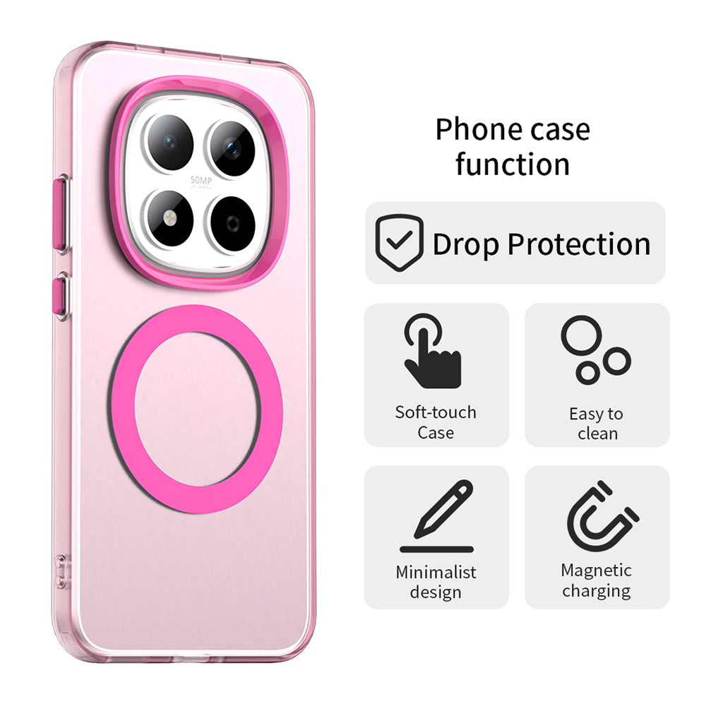Pouzdro MagSafe pro Xiaomi Redmi Note 15 Pro 5G, Techsuit, CandyCase, Růžová