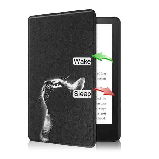 Pouzdro pro Amazon Kindle Paperwhite 6inch, Tech-Protect, SmartCase Cat, černé