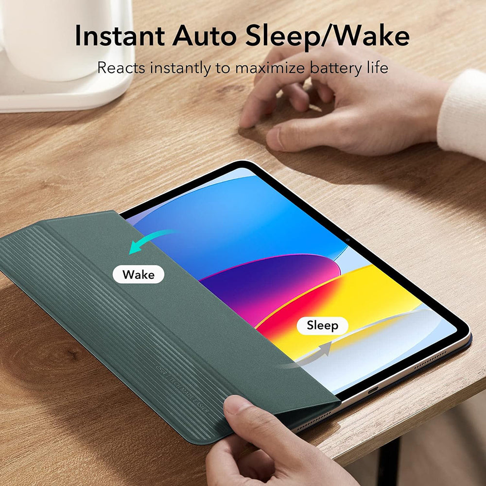 Pouzdro pro Apple iPad (2025) / (2022), ESR, Rebound, Saténově zelené