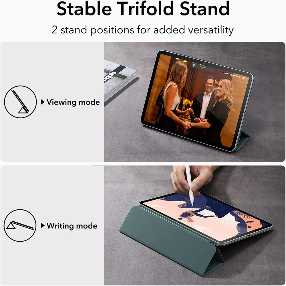 Pouzdro pro Apple iPad (2025) / (2022), ESR, Rebound, Saténově zelené