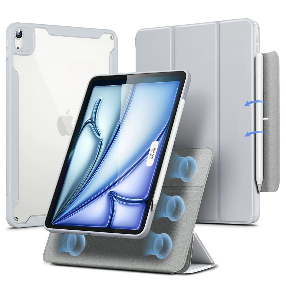 Pouzdro pro Apple iPad Air 11 (2026) / iPad Air 11 (2025) / Air 11 (2024) / Air (2022) / Air (2020), ESR, Rebound Hybrid, Šedé