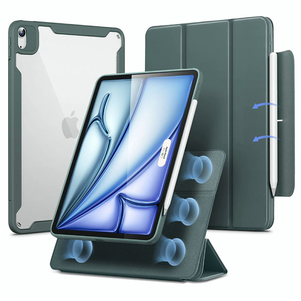 Pouzdro pro Apple iPad Air 11 (2025) / Air 11 (2024) / Air (2022) / Air (2020), ESR, Rebound Hybrid, Saténově zelená