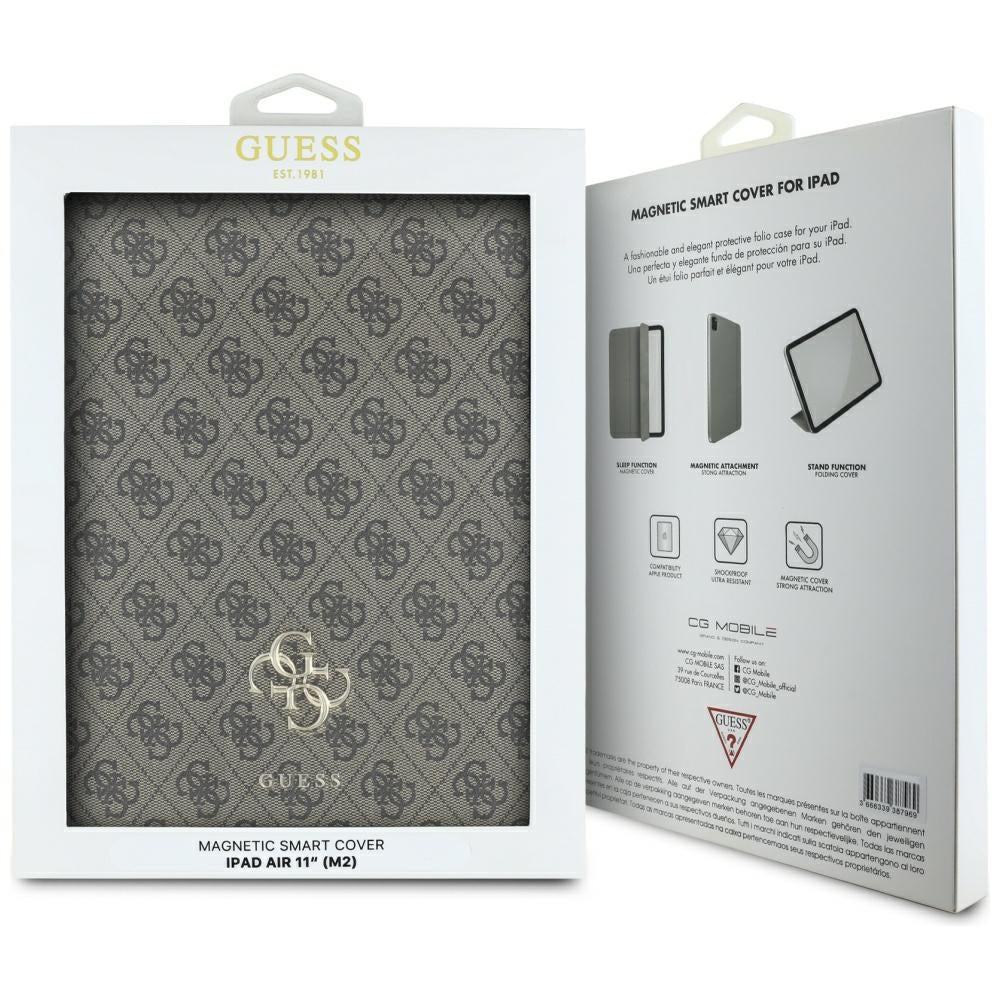 Pouzdro pro Apple iPad Air 11 (2026) / iPad Air 11 (2025) / Air 11 (2024), Guess, 4G Velké logo, Hnědá