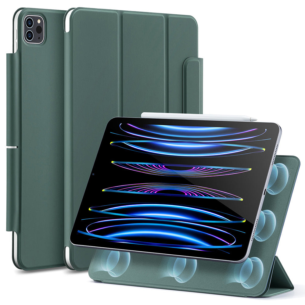 Pouzdro pro Apple iPad Pro 11 (2022) / Pro 11 (2021) / Pro 11 (2020) / Pro 11 (2018), ESR, Rebound, Saténově zelená