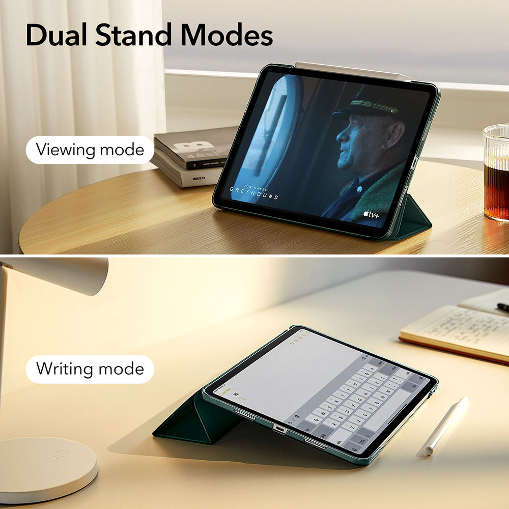 Pouzdro pro Apple iPad Pro 13 (2024), ESR, Ascend Trifold, Saténově zelená