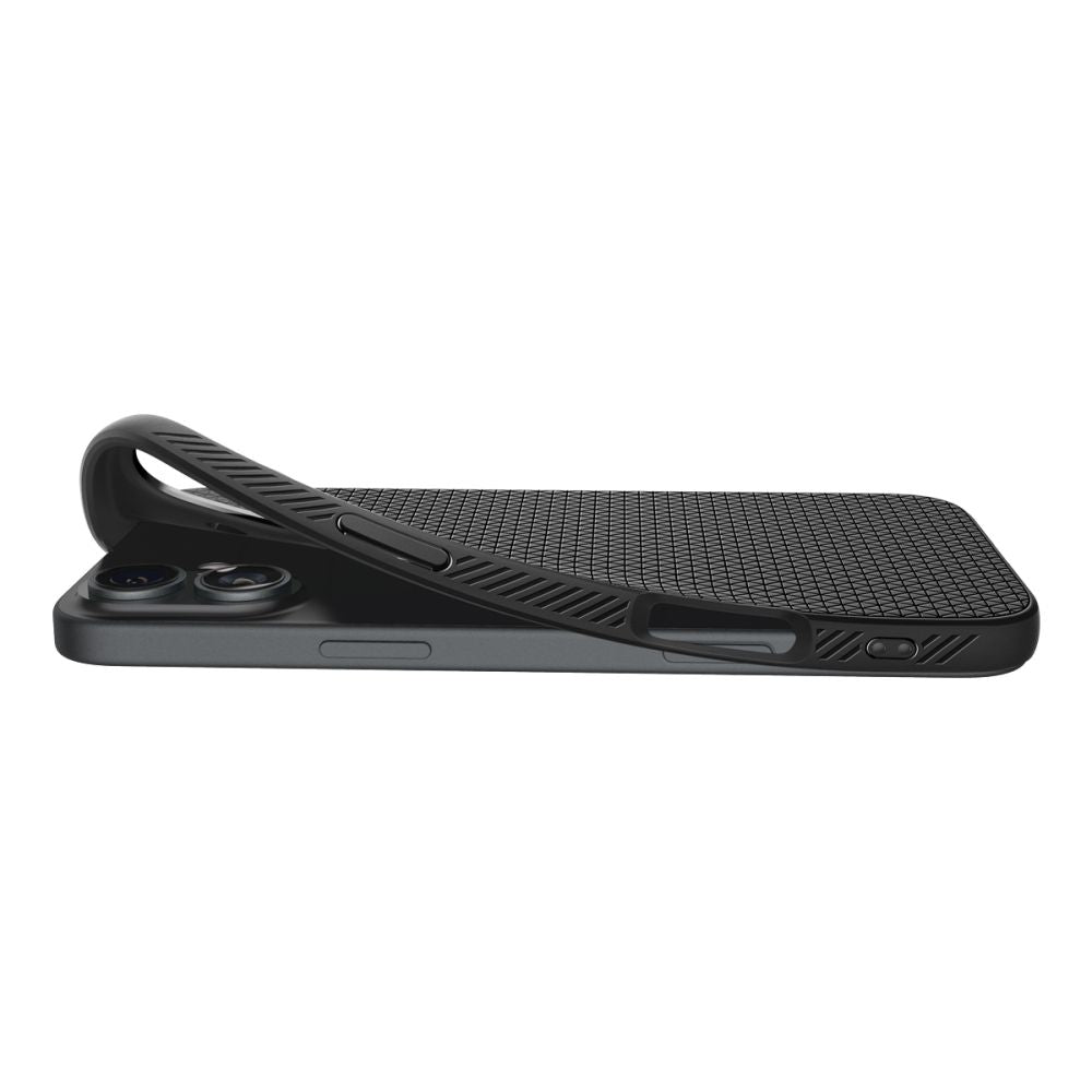 Case for Apple iPhone 16 Plus, Spigen, Liquid Air, Matte Black ACS08066