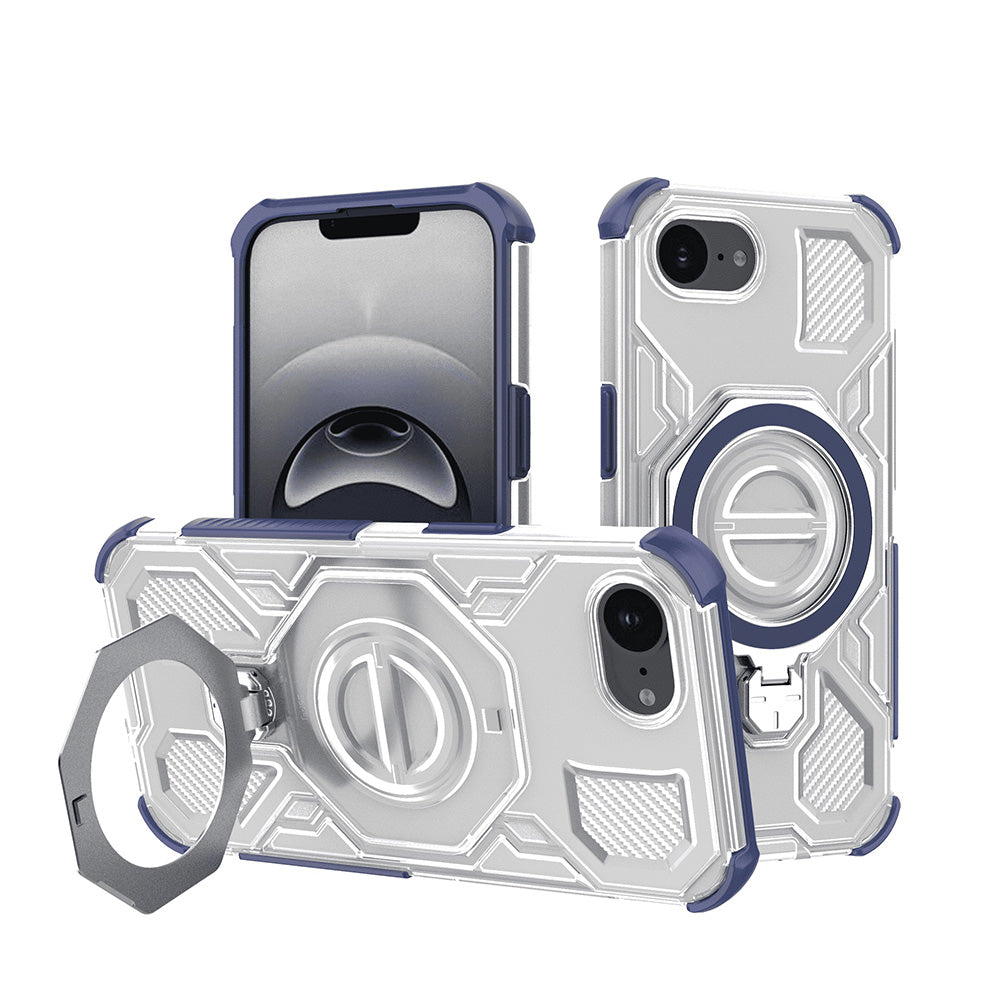 Pouzdro pro Apple iPhone 17e / 16e, Techsuit, Carbon Shield Pro, Modré