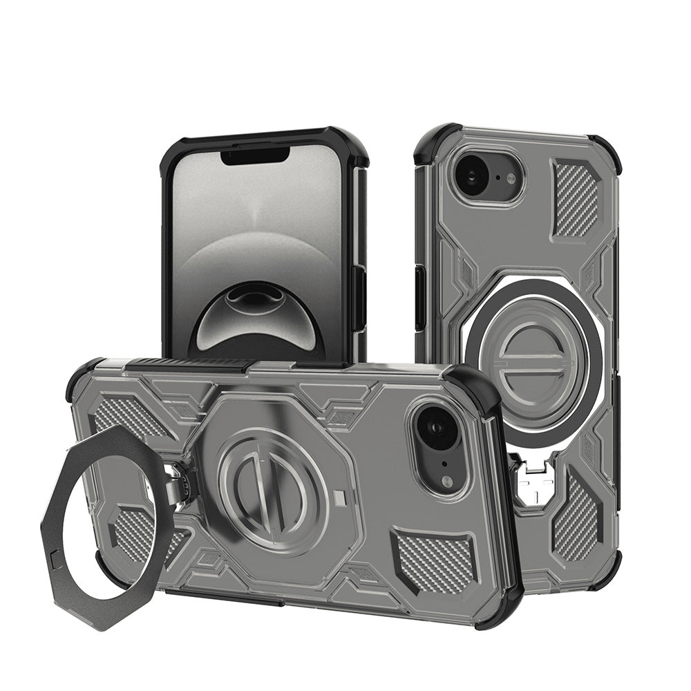 Case for Apple iPhone 17e / 16e, Techsuit, Carbon Shield Pro, Smoke