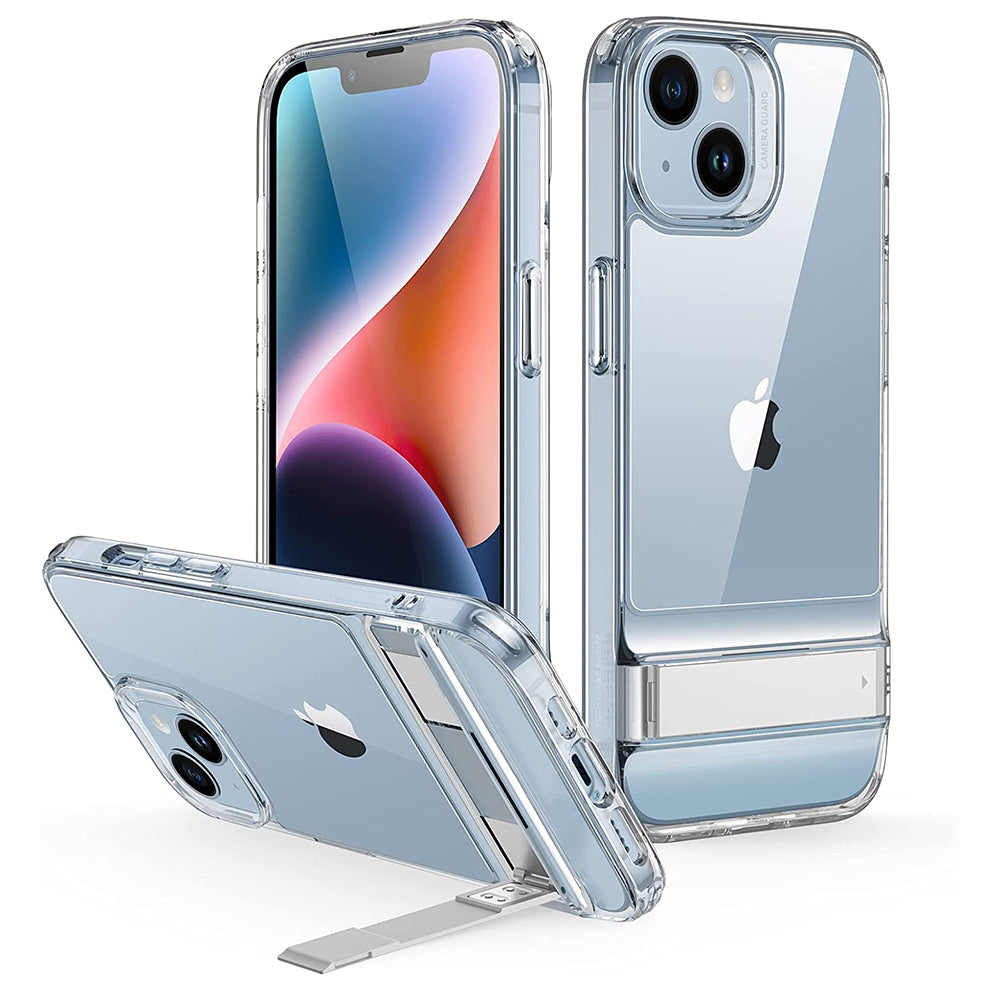 Pouzdro pro Apple iPhone 14 Plus, ESR, Air Shield Boost Kickstand, Průhledné