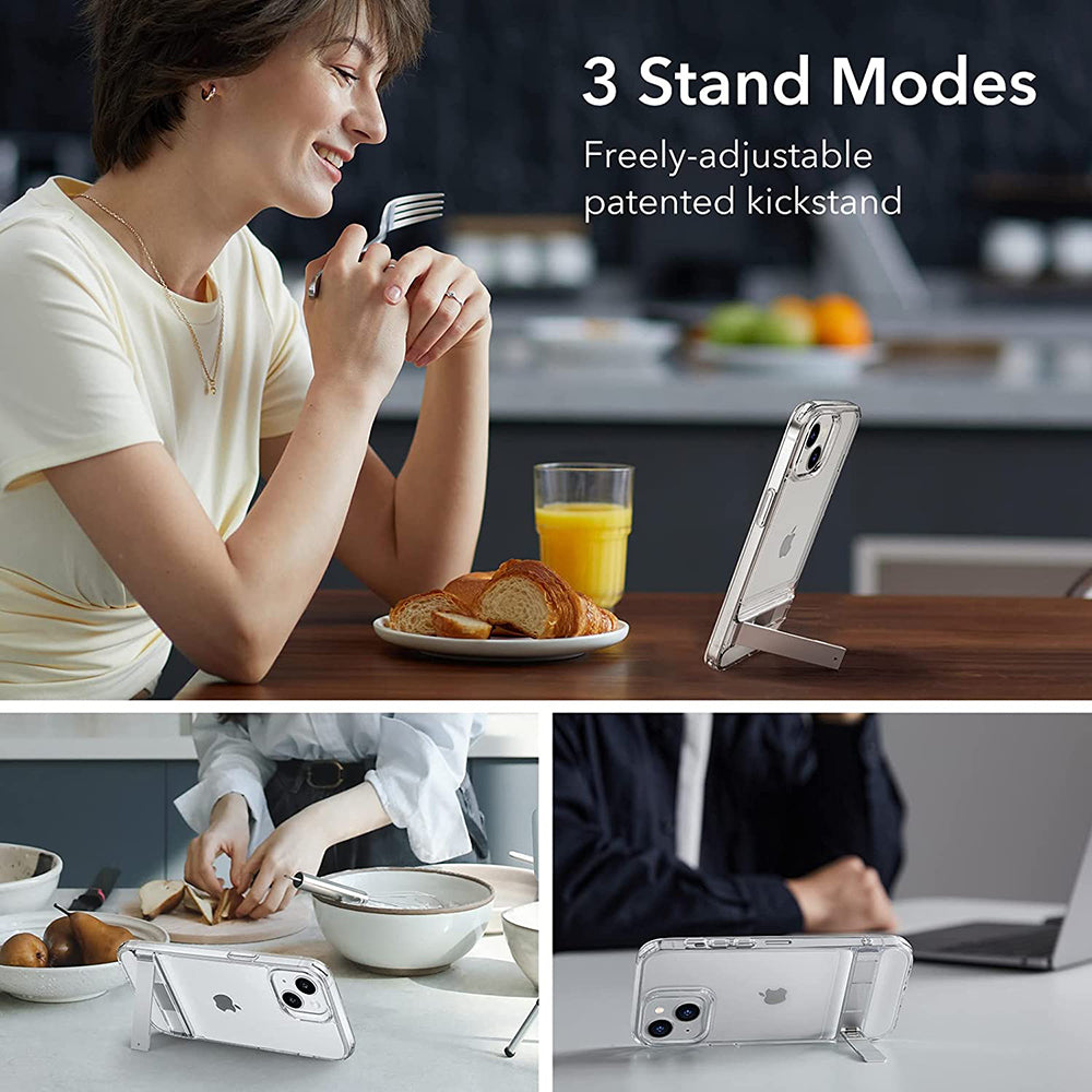 Pouzdro pro Apple iPhone 14 Plus, ESR, Air Shield Boost Kickstand, Průhledné
