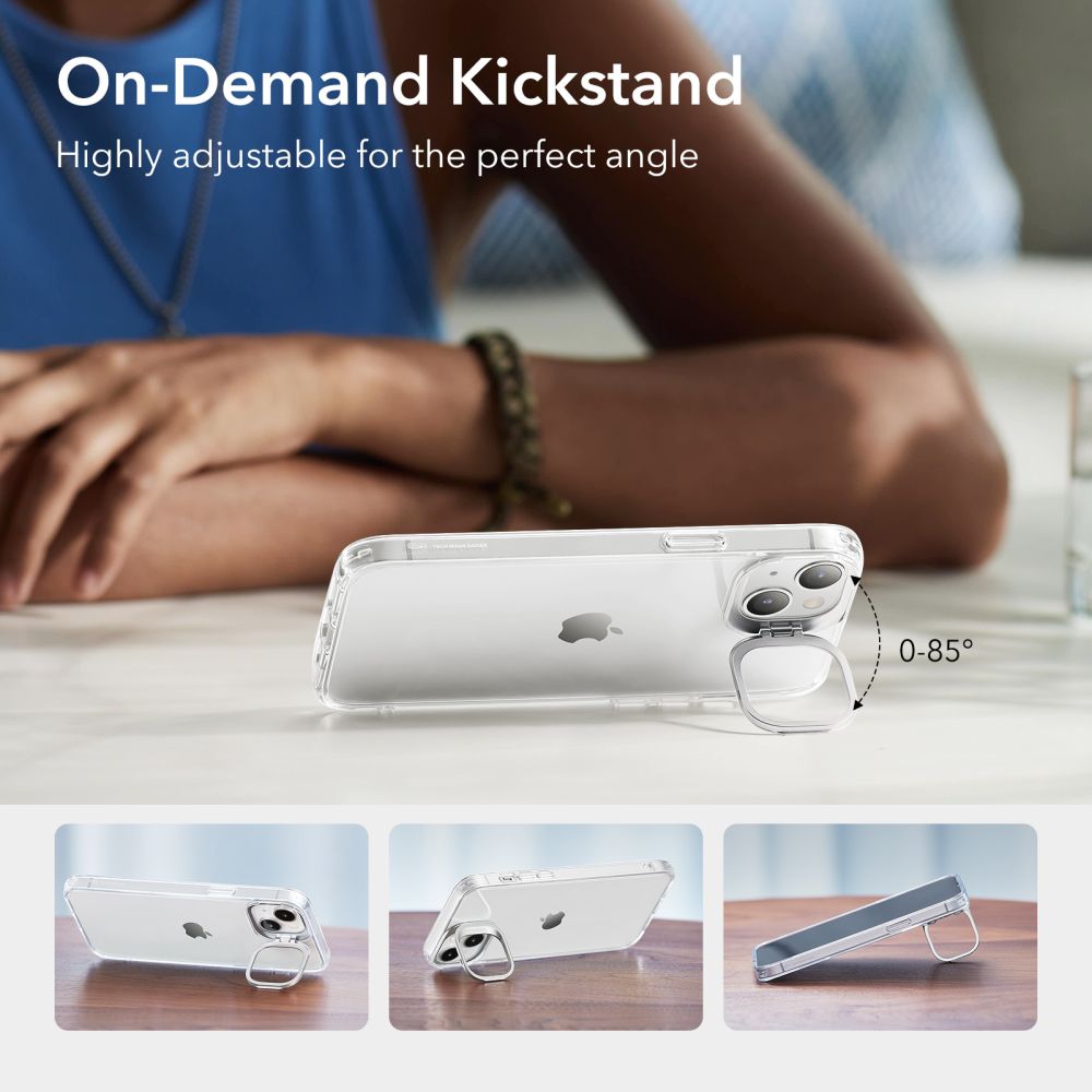 Pouzdro pro Apple iPhone 14 Plus, ESR, Classic Kickstand, Průhledné
